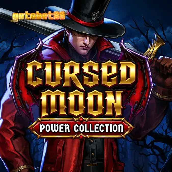 Tampilan visual slot Cursed Moon Power Collection dengan tema gotik dan monster